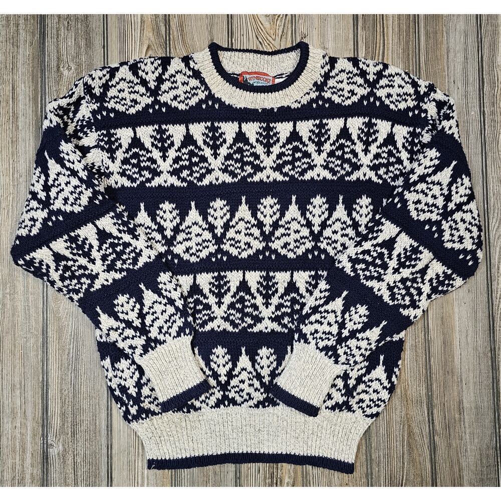 Vintage Wynbrooke Woodlands Old Man Sweater Sz Medium Made In USA 90’s Grandpa